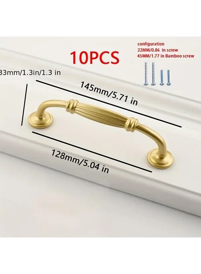 Shajin 8504 96 Hole Spacing 10PCS Modern Cabinet Handles Aluminum Alloy Curved Drawer Pulls - Image 4