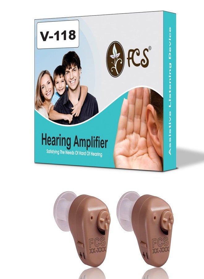 أف سي أس جهاز FCS ITC V-118 لتضخيم الصوت الشخصي، محسن الصوت للبالغين وكبار السن لحالات ضعف السمع الخفيف (عبوة من قطعتين) - Image 3