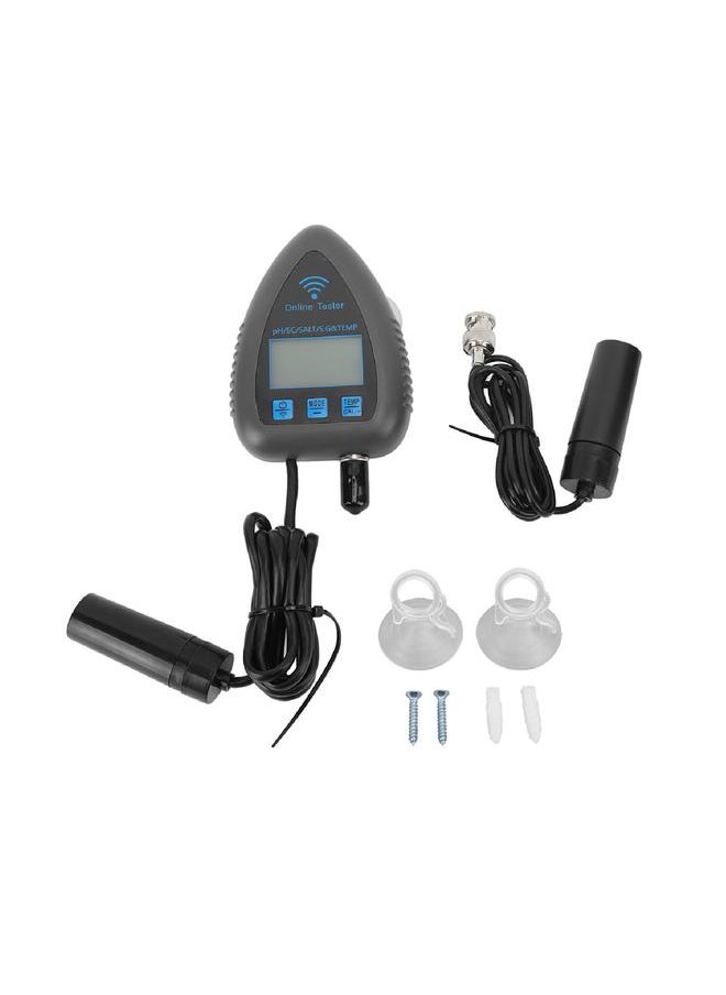 Thoraya PH Temperature Water Quality Meter Mini Continuous 5 in 1 PH EC SALT SG TEMP Monitor Wireless WiFi Online Water Quality Monitor for Tuya UK Plug 230V  - Image 1