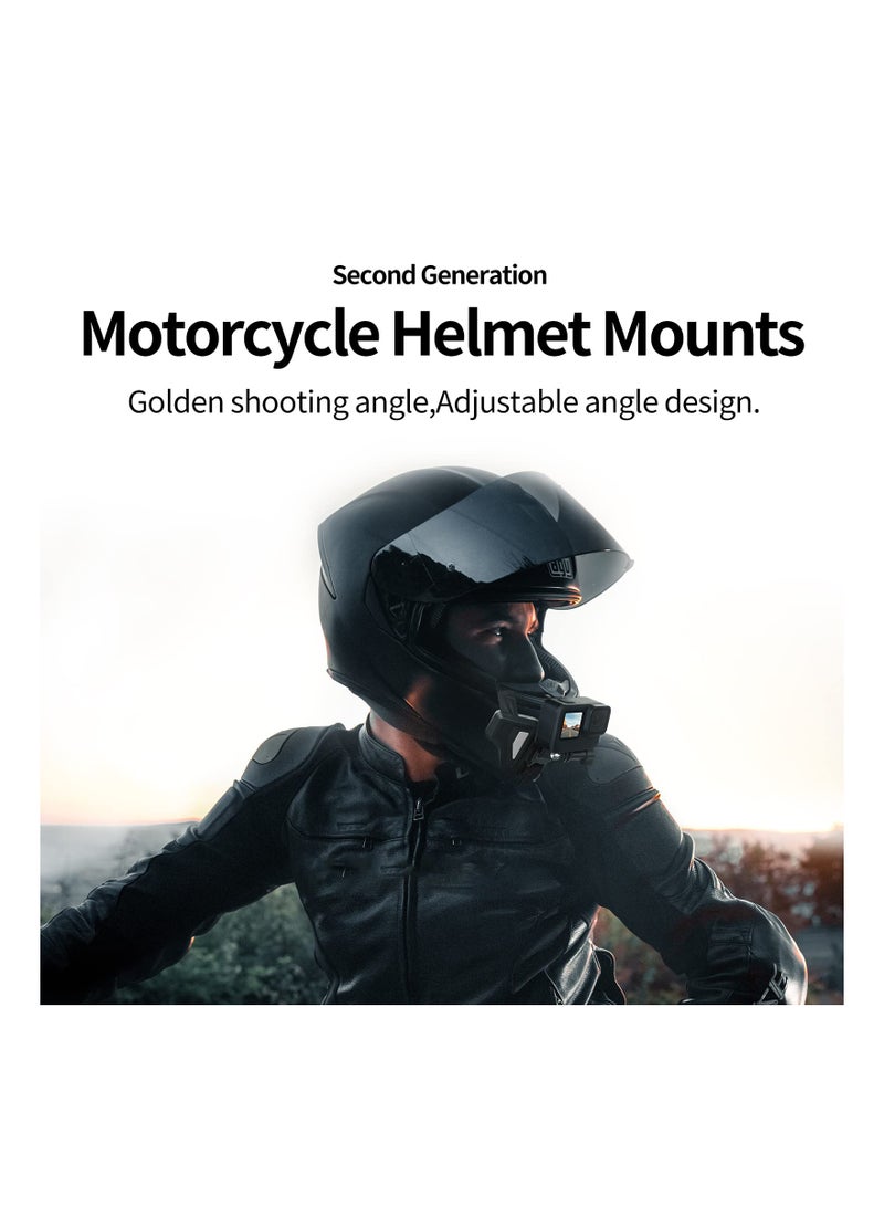 Motorcycle Helmet Chin Mount for GoPro, Claw Clamp Body Strap Compatible with Most Helmets, Stable Fast Release Cycling Accessory for GoPro Max Hero 11 10 9 8 Insta360 DJI Osmo Action Pocket 2. - Image 3