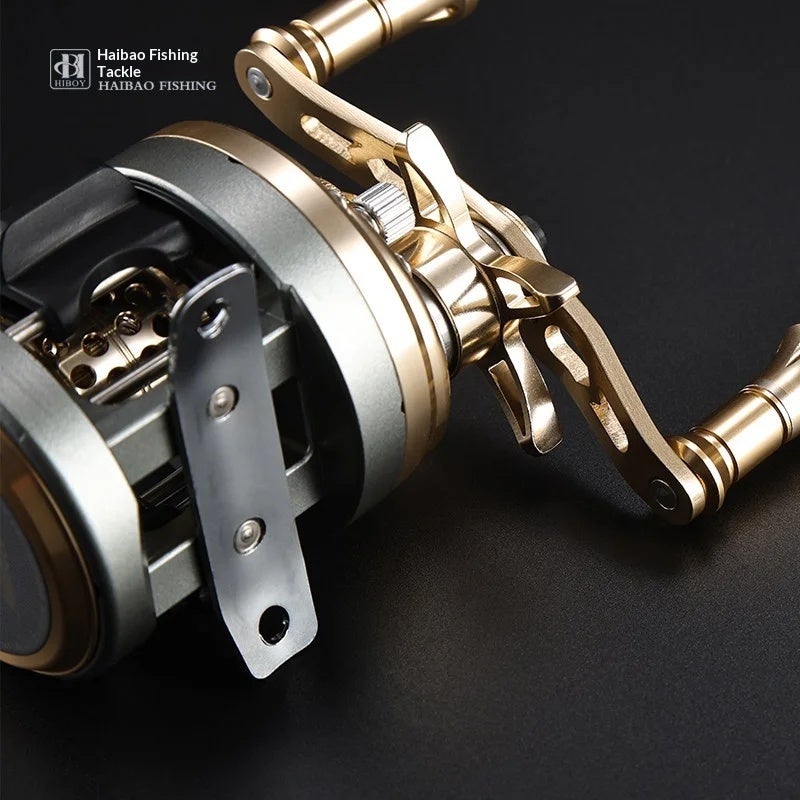 هاي بوي بكرة صيد Hiboy HB Saber All Metal BFS Baitcasting Reel Magnetic Brake Shallow Spool Lure Drum Freshwater Stream Trout Shore, Right hand wheel - Image 4