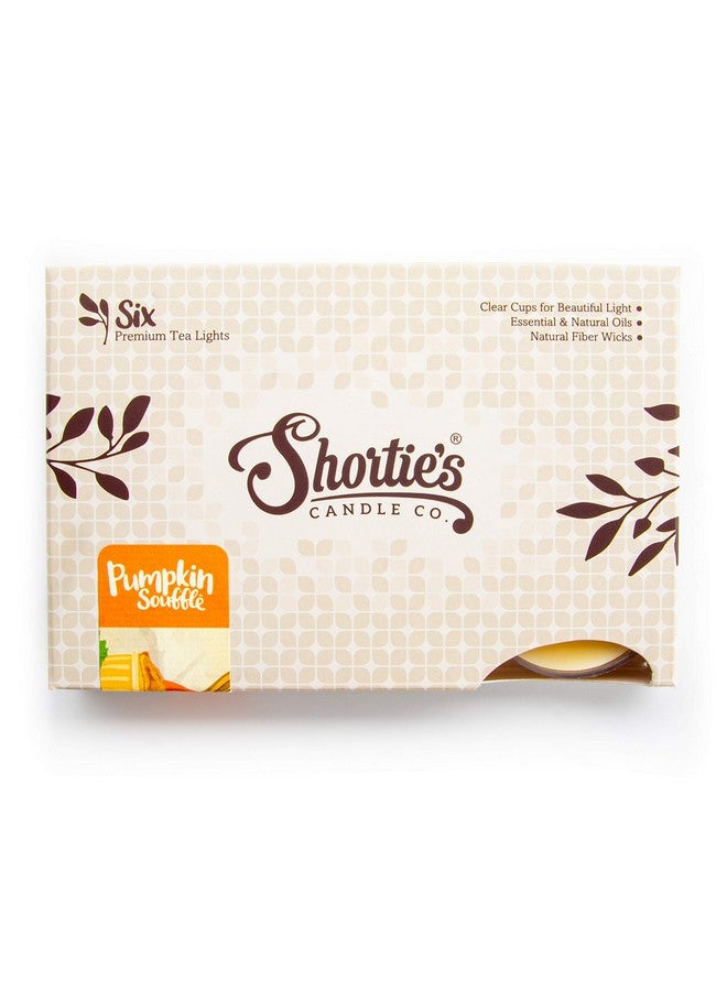 Shortie's Candle Company Pumpkin Souffle Premium Tealight Candles - Highly Scented with Essential & Natural Oils - 6 Beige Tea Lights - Beautiful Candlelight - Made in The USA - Bakery & Food Collection  - Image 2