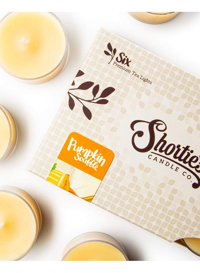 Shortie's Candle Company Pumpkin Souffle Premium Tealight Candles - Highly Scented with Essential & Natural Oils - 6 Beige Tea Lights - Beautiful Candlelight - Made in The USA - Bakery & Food Collection  - Image 4