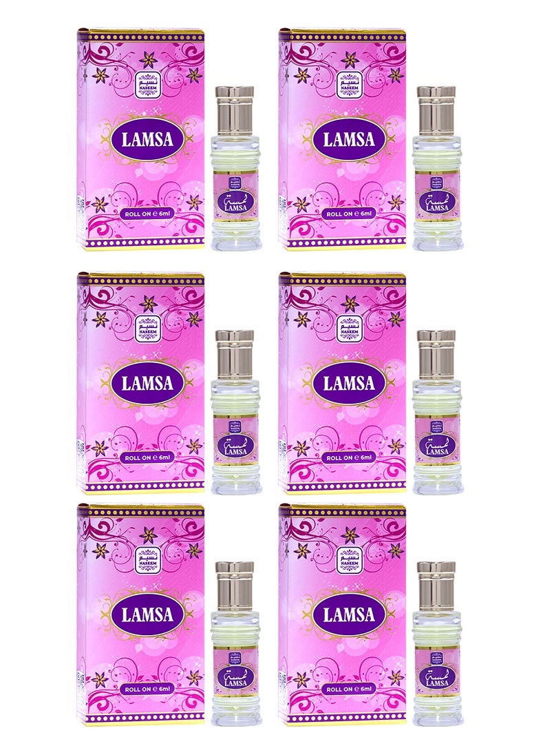Lamsa Perfume Oil Roll-On for Men & Women - 6ml (Pack of 6)