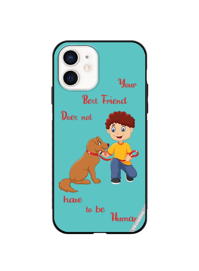 VR CREATIVE Protective Case Cover For Apple iPhone 12 mini Dog With Child Design Multicolour - Image 1