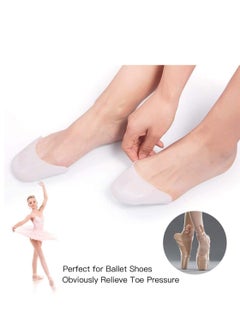 SYOSI Silicone Gel Toe Caps  Soft Silicone Gel Toe Protectors Covers Toe Caps Metatarsal Pads Ballet Pointe Pads with Forefoot Cushion Ballet Pointe Dance High Heel Shoe Pads 2 Pairs  - Image 4