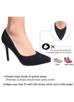 SYOSI Silicone Gel Toe Caps  Soft Silicone Gel Toe Protectors Covers Toe Caps Metatarsal Pads Ballet Pointe Pads with Forefoot Cushion Ballet Pointe Dance High Heel Shoe Pads 2 Pairs  - Image 2