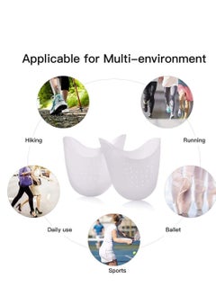 SYOSI Silicone Gel Toe Caps  Soft Silicone Gel Toe Protectors Covers Toe Caps Metatarsal Pads Ballet Pointe Pads with Forefoot Cushion Ballet Pointe Dance High Heel Shoe Pads 2 Pairs  - Image 5