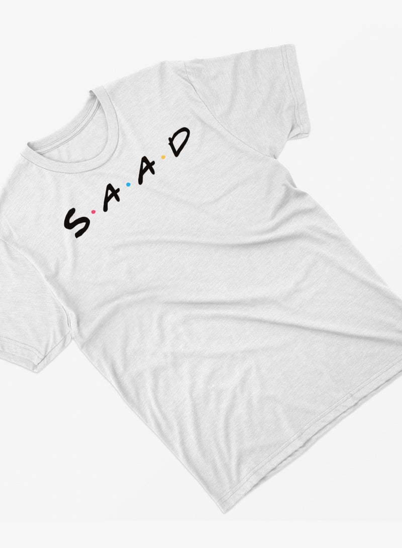 Fashion World Cotton T-shirt Printed with High-quality Friends by name SAAD - Image 2