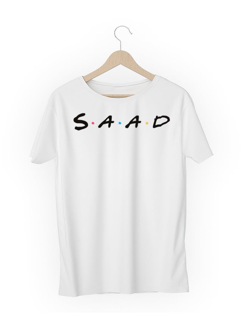 Fashion World Cotton T-shirt Printed with High-quality Friends by name SAAD - Image 3