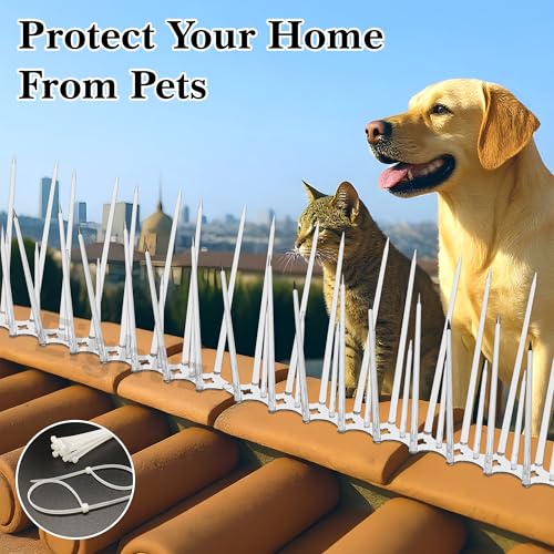 Eightiz (10 Pcs with Zip Ties) Bird and Pigeon Spikes, Control Anti Bird Plastic Spikes for AC Balcony Railing Window Home Protection from Pigeon Dog Monkey Crow Kabootar Transparent(Polycarbonate) - Image 5