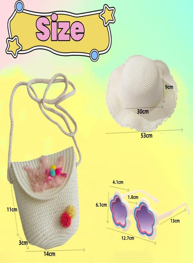 kkdom Straw Crossbody Purse - Cute Straw Bag for Girls, Summer Beach Shoulder Bag - Image 5
