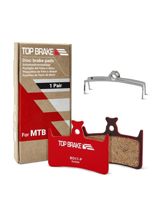 Top Brake Disc Bike Brake Pads for Hope Tech E4/RX4/M4/Stealth Race E4 (Performance Ceramic Compound-Red) - Image 1