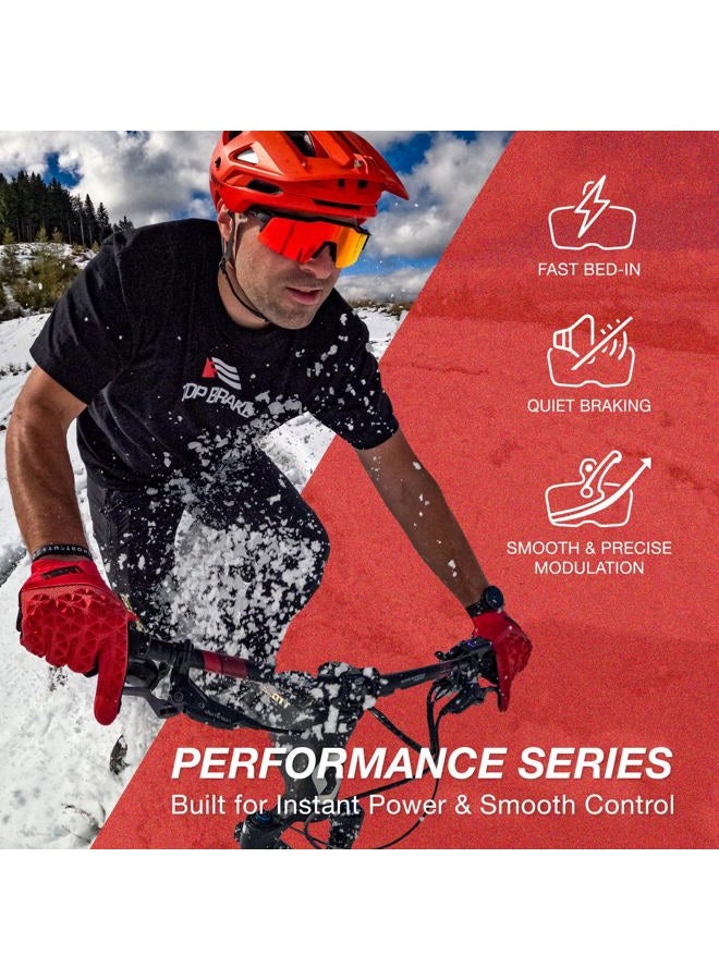 Top Brake Disc Bike Brake Pads for Hope Tech E4/RX4/M4/Stealth Race E4 (Performance Ceramic Compound-Red) - Image 4