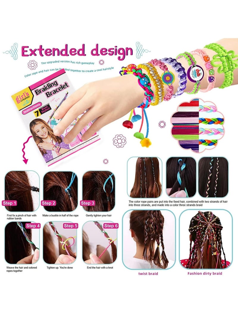 VUCATIN Friendship Bracelet Making Kit for Girls DIY Craft Kits Toys for Jewelry Maker Kids Cool Arts and Crafts Toys for 5+ Years Old DIY Handmade Toys for Birthday Festival Gifts (A) - Image 2