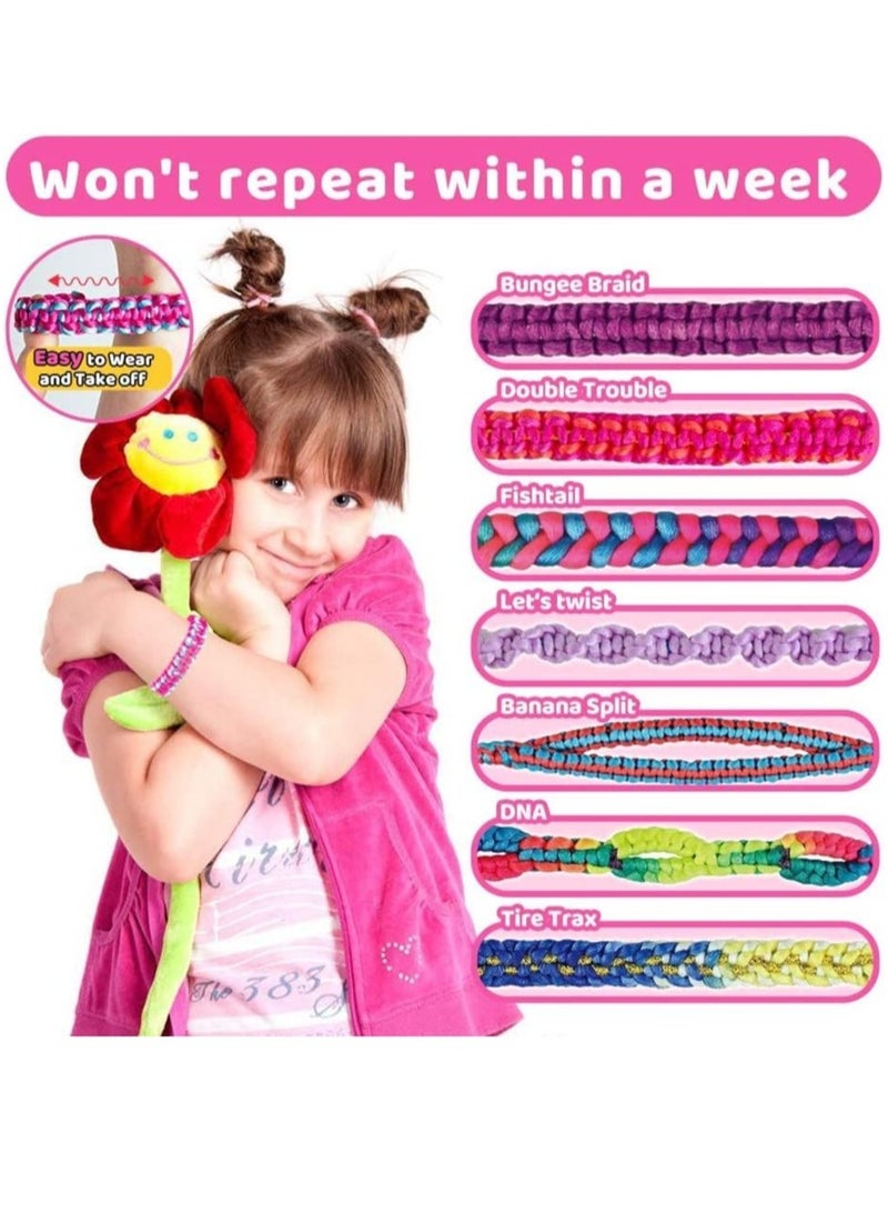 VUCATIN Friendship Bracelet Making Kit for Girls DIY Craft Kits Toys for Jewelry Maker Kids Cool Arts and Crafts Toys for 5+ Years Old DIY Handmade Toys for Birthday Festival Gifts (A) - Image 3