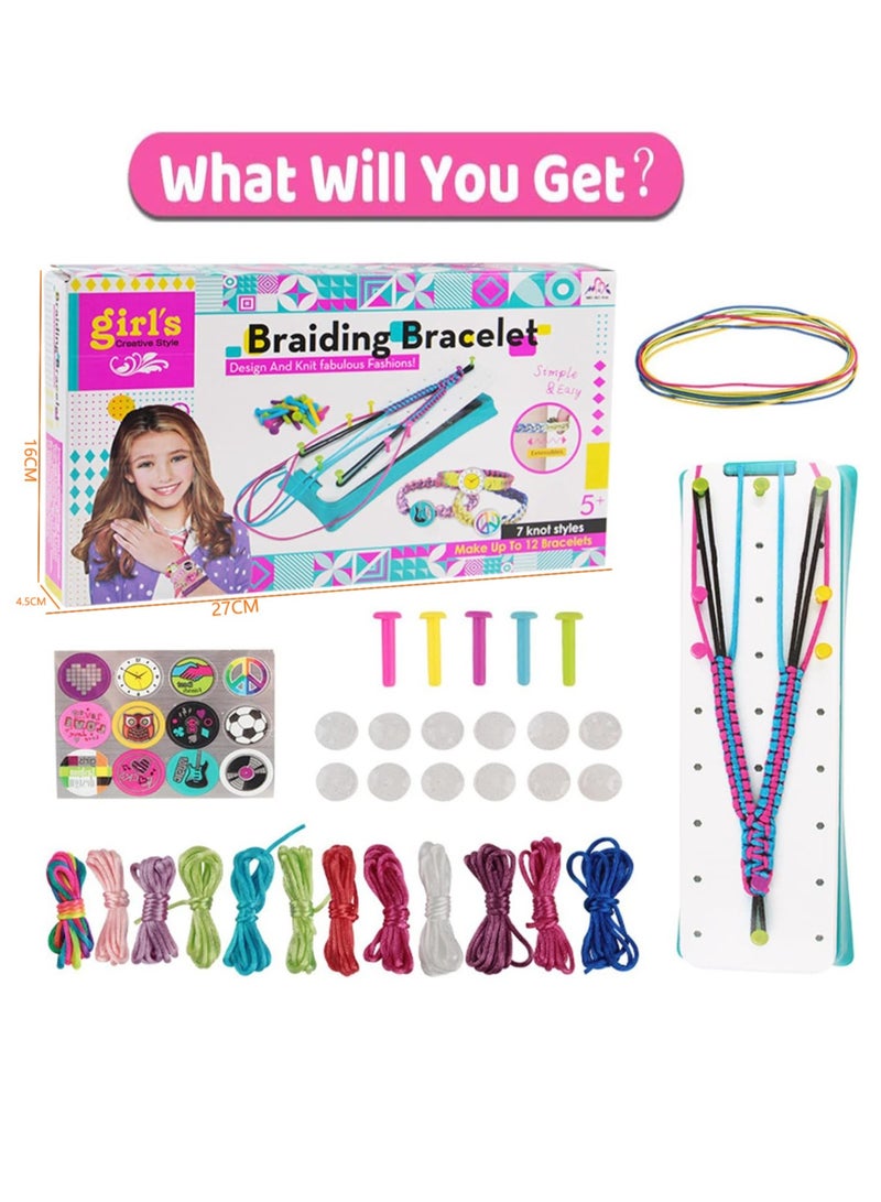 VUCATIN Friendship Bracelet Making Kit for Girls DIY Craft Kits Toys for Jewelry Maker Kids Cool Arts and Crafts Toys for 5+ Years Old DIY Handmade Toys for Birthday Festival Gifts (A) - Image 5