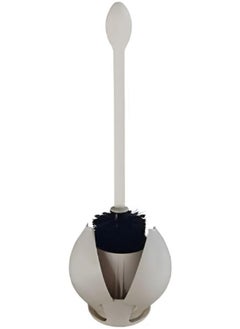 Primanova Lotus E61 Rustproof Toilet Brush With Auto Close Canister Discreet Holder -Beige  - Image 2