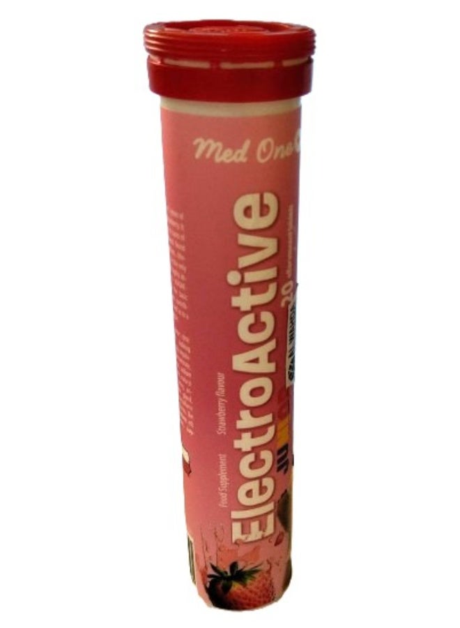 MedOne Electroactive Junior Effervescent Tablets Strawberry Flavour 20 Tablets – Kids Hydration Support - Image 2