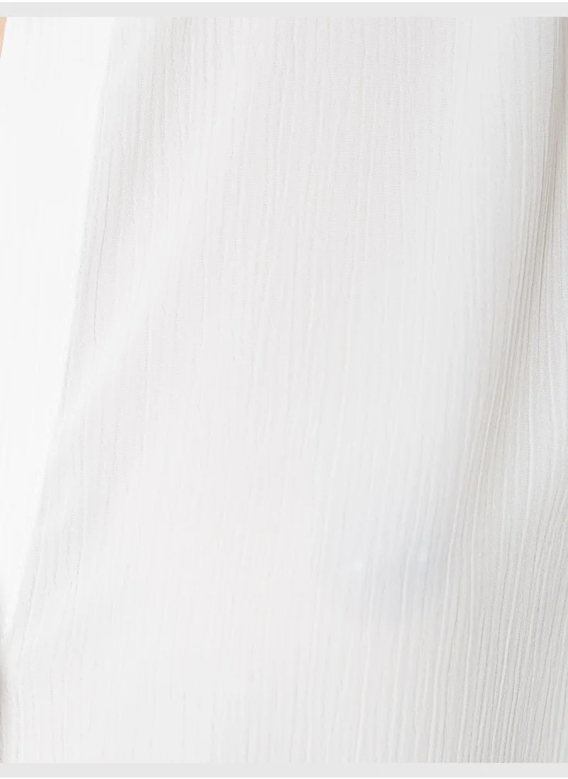 كوتون Puff Sleeve Shirt