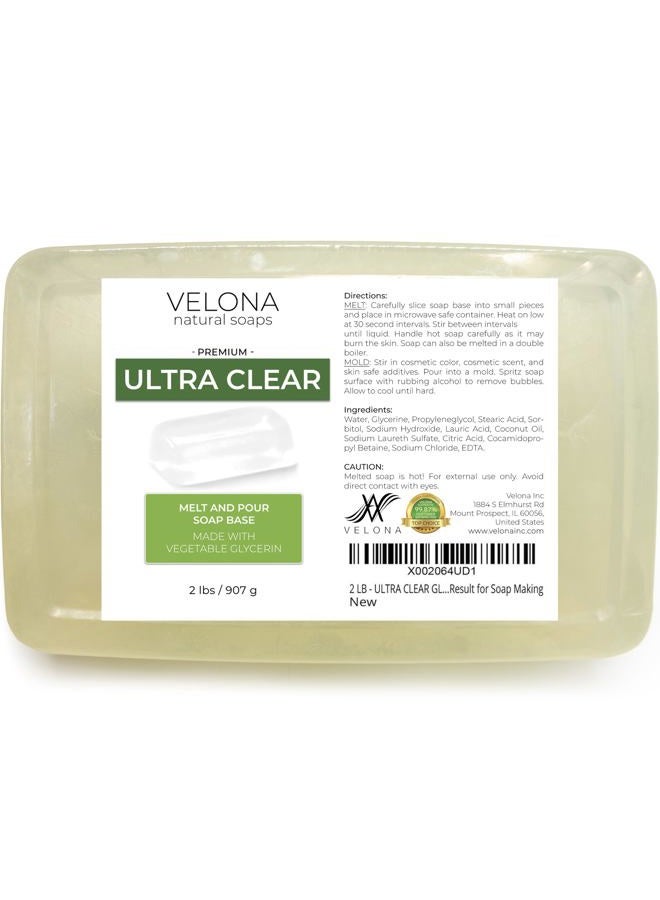 velona 2 رطل - قاعدة صابون الجلسرين الشفاف الفائق خالية من SLS/SLES | ذوبان وصب | بار طبيعي شفاف للحصول على أفضل نتيجة في صناعة الصابون - Image 5