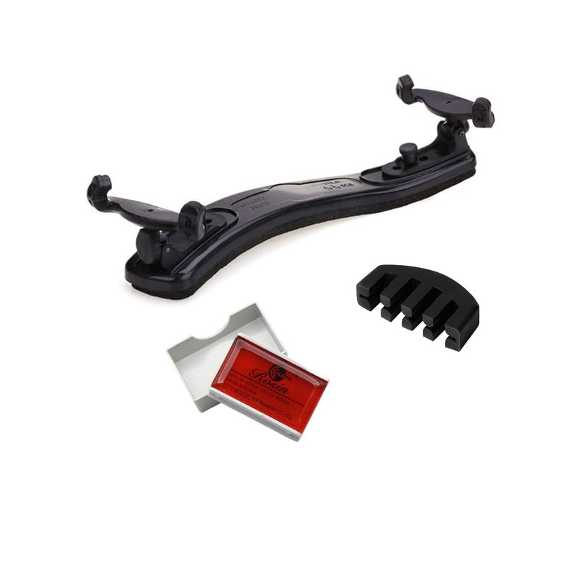 PERLMAN Ultimate Violin Accessory Combo - Shoulder Rest, Rosin & Mute (Combo of 3) - Image 1