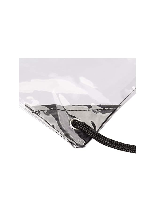 KASTWAVE Clear Drawstring Bags, Waterproof Small Clear Bag for Stadium Colleges Sport Event Work Concert Security Approved Clear Drawstring Bag Waterproof Stadium Drawstring Backpack 2 Pieces  - Image 3
