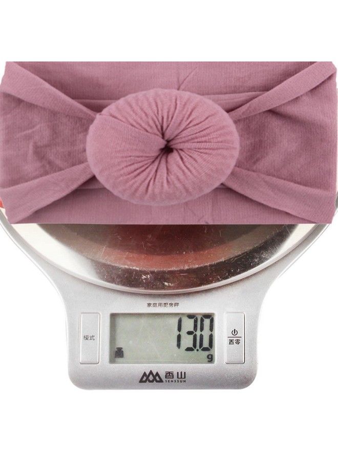 Syga Baby Girls Cotton Turban Wrap Headbands Hairbands Hair Accessories Soft Ball Headband Elastic Newborn Infant Toddlers Kids 0 3 Years (Taro Purple) - Image 5