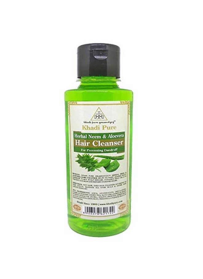 Khadi Pure Neem & Aloe Vera Shampoo/Hair Cleanser 210 Ml  - Image 1