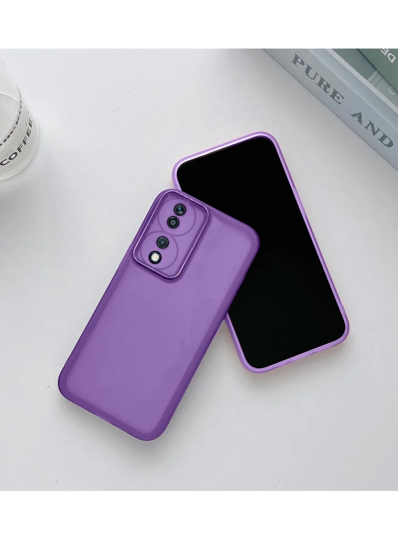 Wtech Soft Transparent TPU Silicone Ultra Thin Phone Stylish Electroplated Camera Border Case Cover For Honor X7b 4G 2023 Purple - Image 2