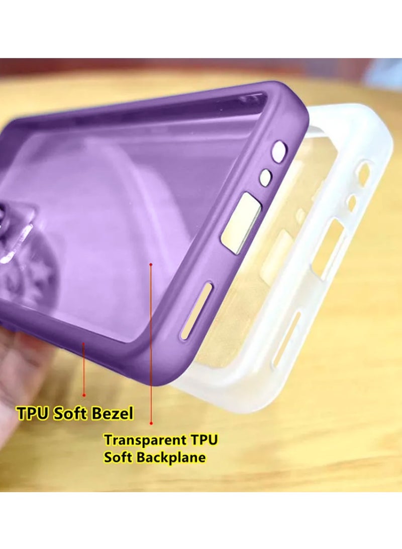 Wtech Soft Transparent TPU Silicone Ultra Thin Phone Stylish Electroplated Camera Border Case Cover For Honor X7b 4G 2023 Purple - Image 5