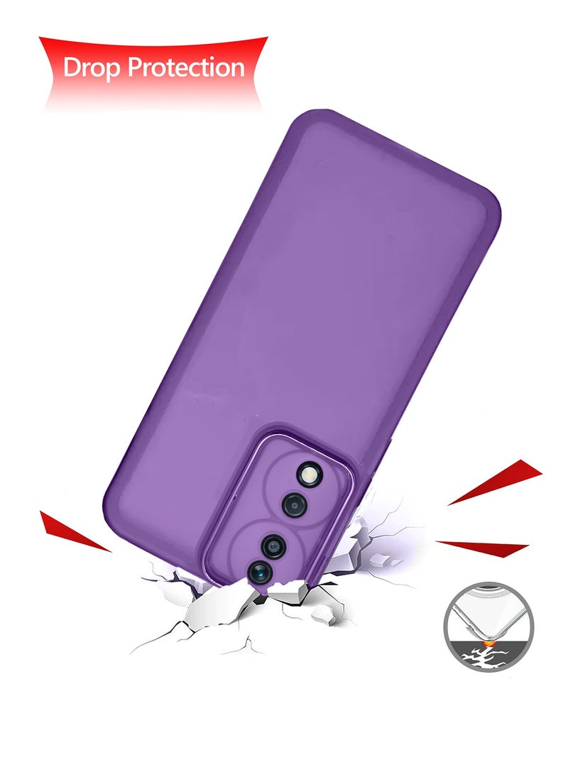Wtech Soft Transparent TPU Silicone Ultra Thin Phone Stylish Electroplated Camera Border Case Cover For Honor X7b 4G 2023 Purple - Image 3