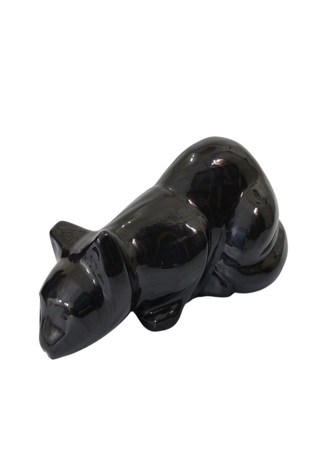 AYZCORP Cat Memorial Urn, Beautiful Container for Ashes - Cremation Keepsake for Remembering Pets - Decorative cat urn-Enamel Finish urn 42 Cubic Inch Capacity-URN for cat Ashes (Black) - Image 2