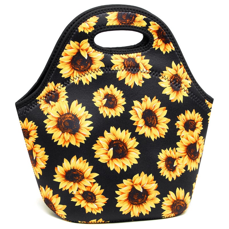 YOUBDM Neoprene Lunch Bags Thermal Insulated Lunch Tote Bag Reusable Washable Neoprene Picnic Bag for Women Men