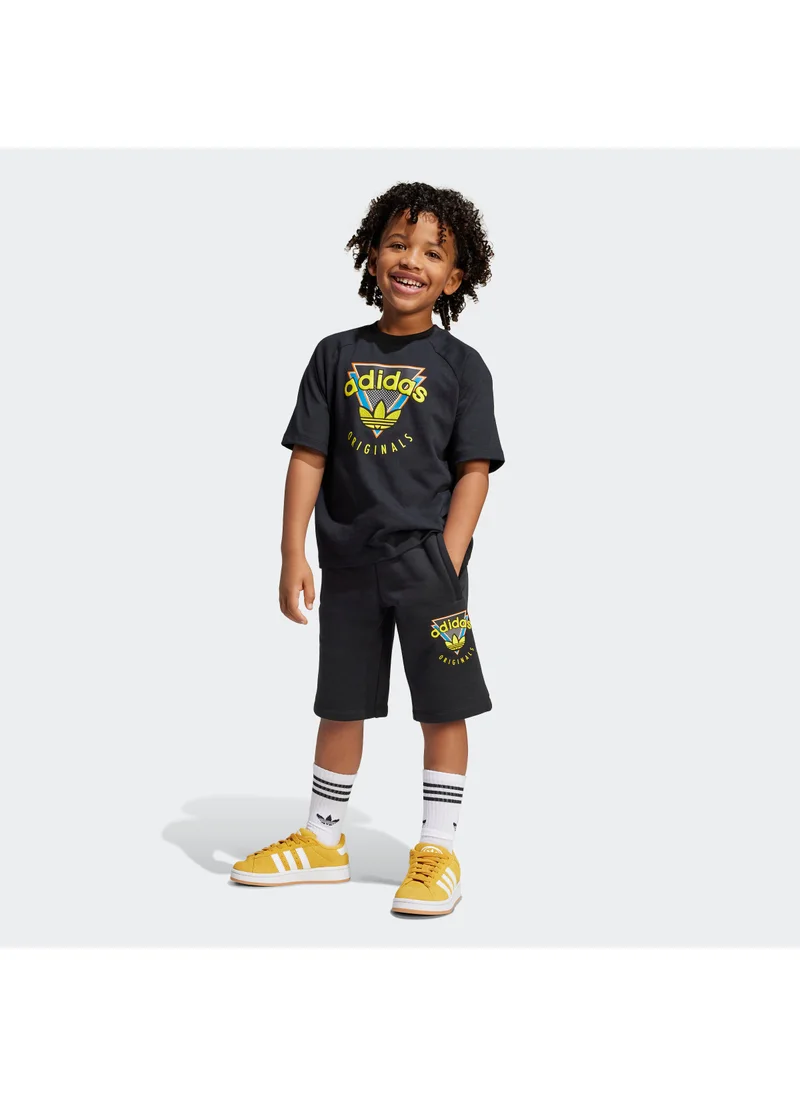 adidas Originals Kids Geometric Print Shorts Set