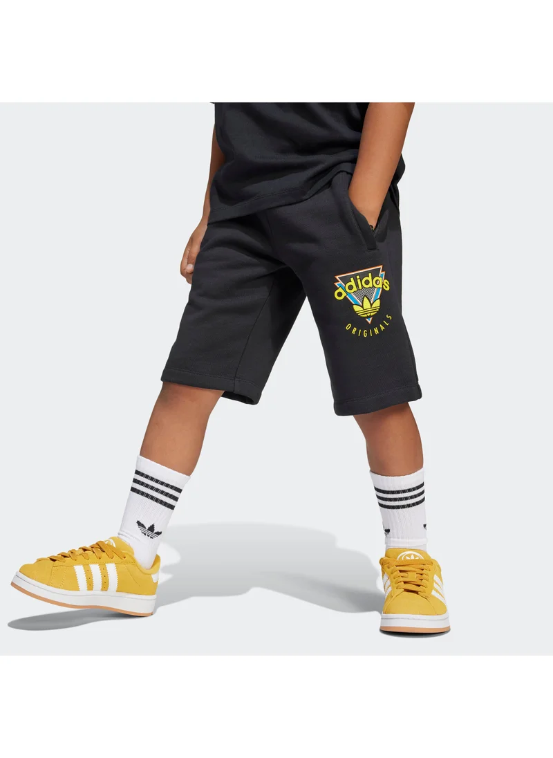 اديداس اوريجينالز Kids Geometric Print Shorts Set