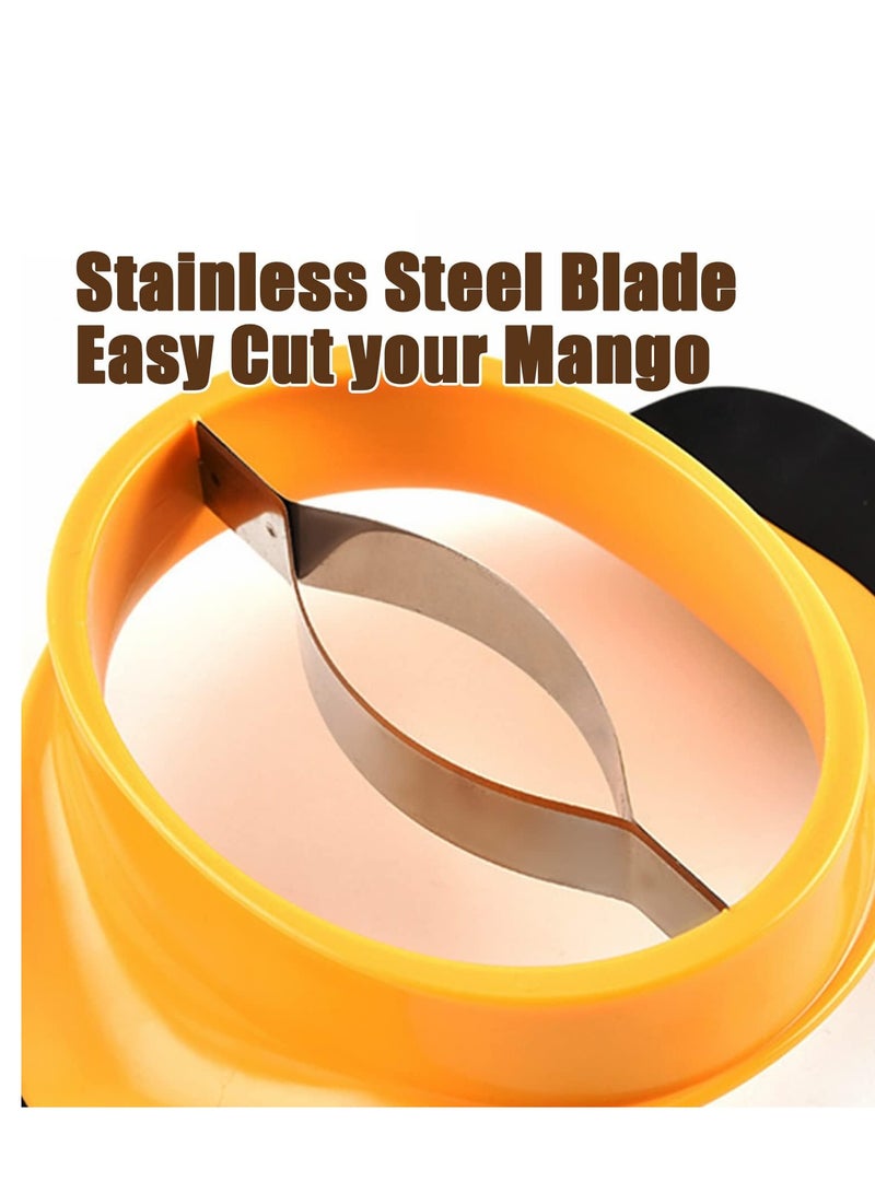 Barakah Mango Slicer Splitter, Stainless Steel Pit Remover Tool with Ergonomic Rubber Grip Handle - Image 3