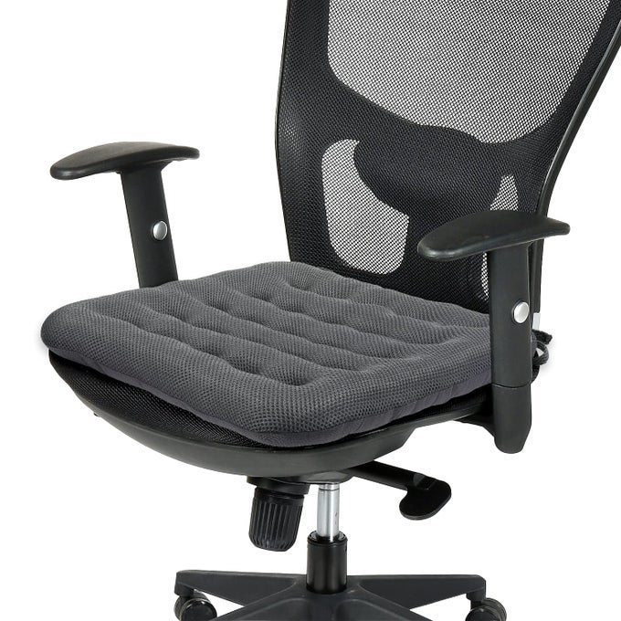EXCELLENT SUPPORT EFFECT OFFICE CHAIR CUSHION 1 PACK LUXURY AIR MESH BREATHABLE NONSLIP DESK COMPUTER SEAT CUSHION KITCHEN DINING ROOM SQUARE CHAIR PAD 1 COUNT GREY