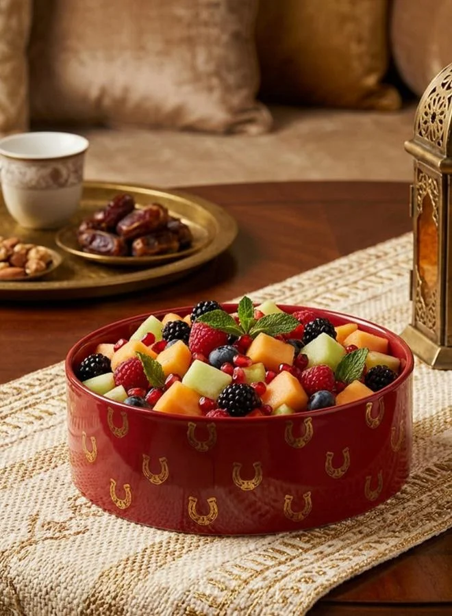 Silsal Fares Cylinder Bowl - Red