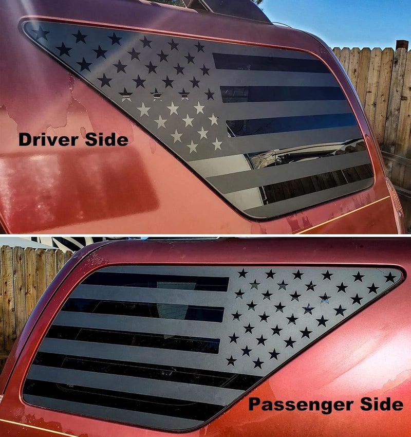 Zxiaochun Rear Window American Flag Decal for Toyota 4Runner 4th Gen (2003-2009) - Matte Black Vinyl Sticker - Image 4