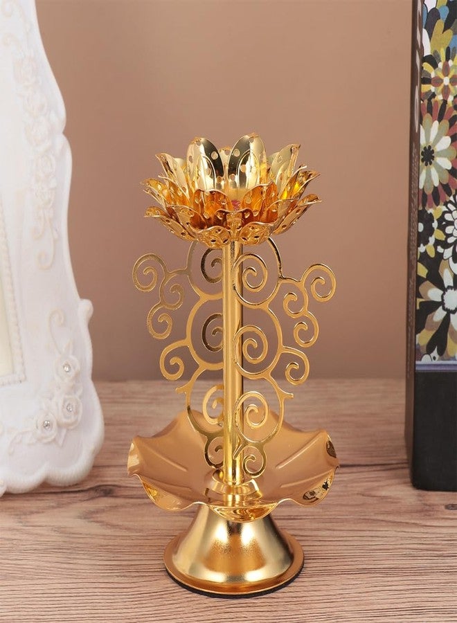 HOMSFOU 3pcs Antique Bronze Handheld Taper Candle Holder, Vintage Style Metal Candlestick with Handle, Small European-Style Tabletop Candle Stand for Home Decor 4.52X8.85X2.95In - Image 3