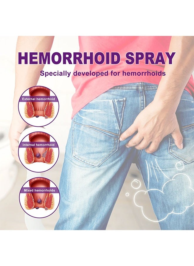 SOUTH MOON - Natural Herbal Hemorrhoids Spray 30ml,Hemorrhoid Relief Cream, Relieve Swelling Pain Soothing Spray, Internal and External Hemorrhoids Treatment Spray, Pain Itch Relief - Image 1