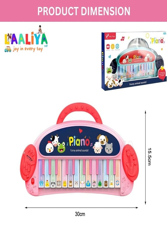 LAALIYA Kids Animal Sound Piano Keyboard | Baby Musical Toy with Lights, Music & Fun Keys | Portable Learning Piano for Toddlers Age 1-5 | Mini Music Instrument for Early Development - Image 5