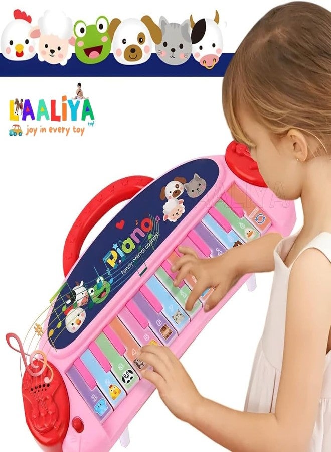 LAALIYA Kids Animal Sound Piano Keyboard | Baby Musical Toy with Lights, Music & Fun Keys | Portable Learning Piano for Toddlers Age 1-5 | Mini Music Instrument for Early Development - Image 4