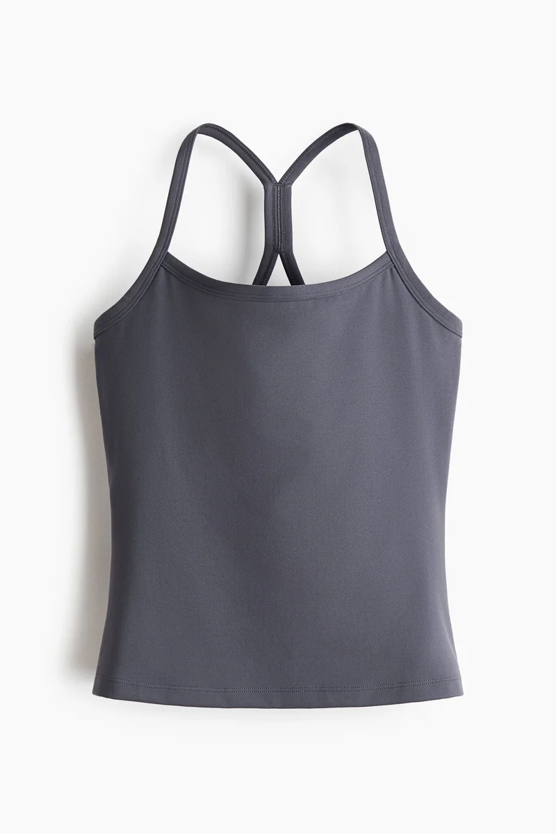 H&M Integral-bra sports strappy top with SoftMove™