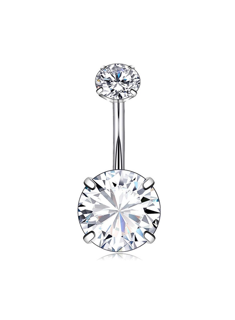 5-piece set of navel nail piercing accessories,heart-shaped combination set of navel rings  - Image 5