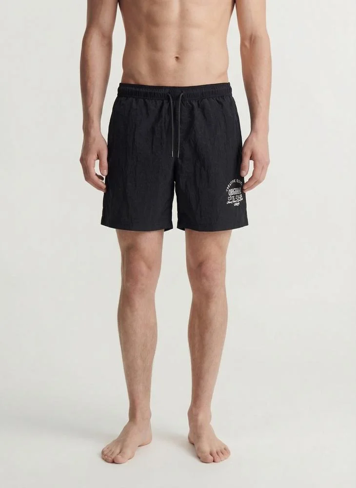 Casual Drawstring Swim Shorts