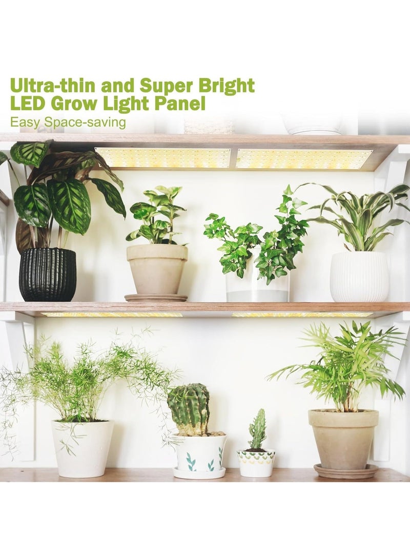 WALALLA Full Spectrum Grow Light Panels for Indoor Plants, 33W 540 LEDs Ultra-Thin Plant Lights with 3/9/12H Timer and 10 Dimmable Levels, Under Cabinet Grow Lamps, 4 Pack - Image 2