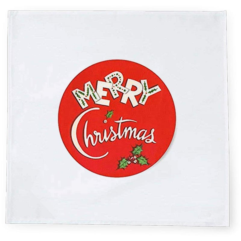 Khakee مناديل طاولة حرير تفطة بموضوع عيد الميلاد 6 قطع 10x10 لتزيين عيد الميلاد زينة عيد الميلاد هدية عيد الميلاد npxmas255P - Image 2