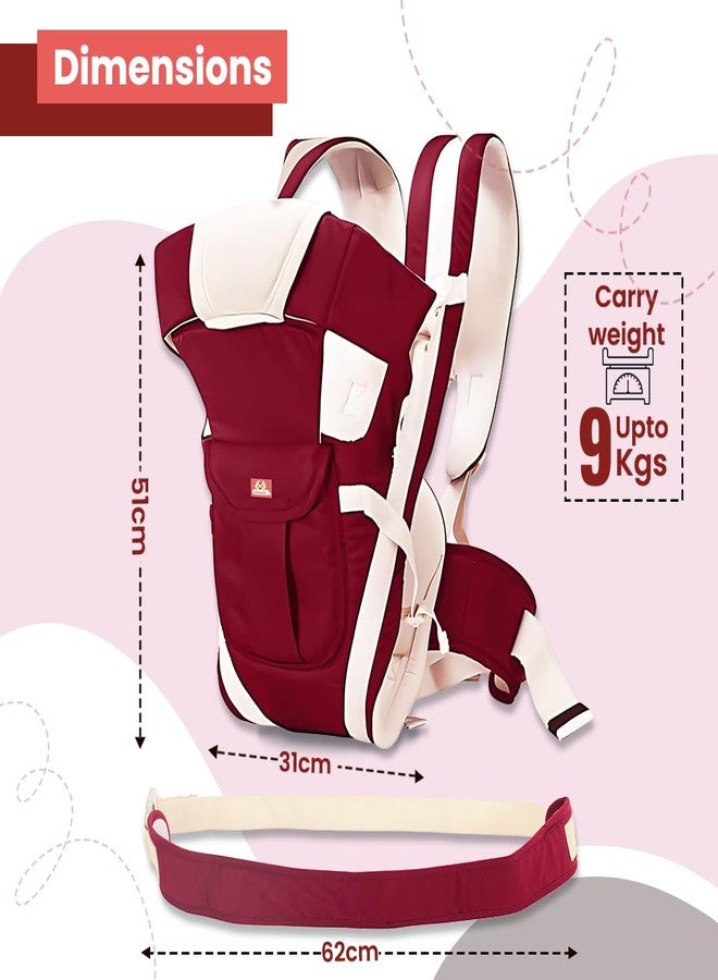 Infantso 4-Way Baby Carrier with 4 Carry Positions, Baby Carrier for 3 to 24 Months, Adjustable Baby Carrying Bag for New-Born to Toddler Carrier, Max Weight Up to 9 Kgs - Image 3